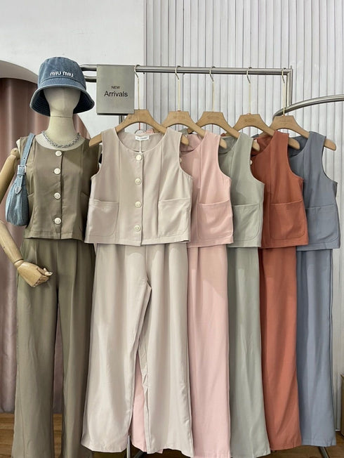 MATINEE Sleeves Tops With Pant Sets